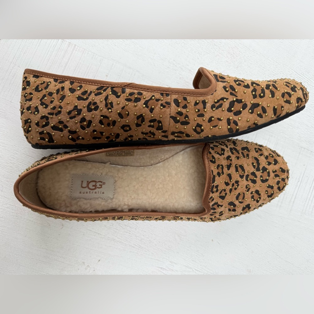 Ugg Alloway studded ballet flat leopard print siz… - image 4